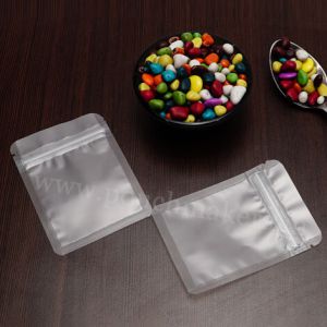 Frosted Three Side Seal Pouches With Zipper