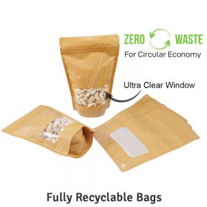 Recyclable Stand Up Pouches With Rectangle Window