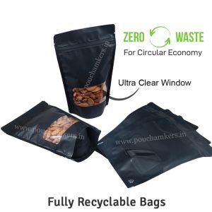 Recyclable Stand Up Pouches With Rectangle Window