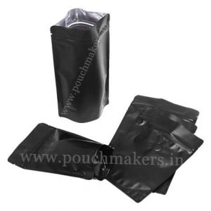 matt black pouches