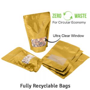 Recyclable Stand Up Pouches With Rectangle Window