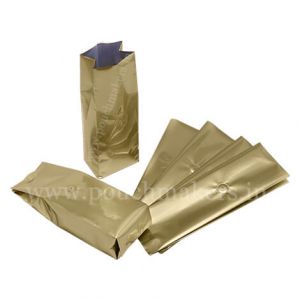 Matt Gold Side Gusset Bags No Zipper With Valve