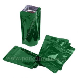 shiny green pouches 