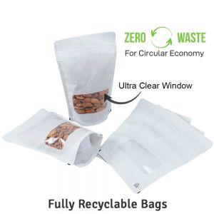 Recyclable Stand Up Pouches With Rectangle Window