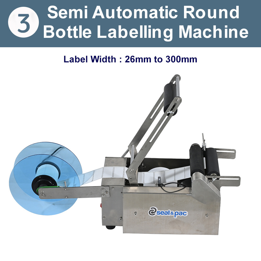 Semi Automatic Round Bottle Labelling Machine